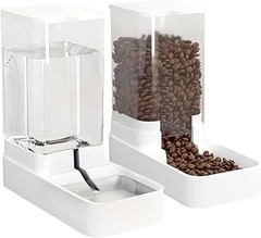 Comparativa de materiales en packs de comedero y bebedero para mascotas