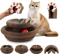 ¿Qué son los rascadores con juguetes integrados para gatos?