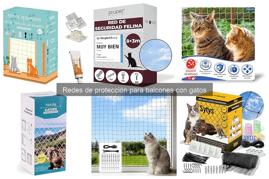 Alternativas a redes de protección para balcones de gatos