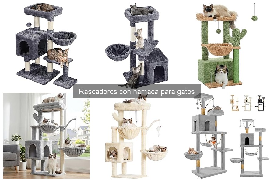 Alternativas de rascadores con hamaca para gatos exigentes