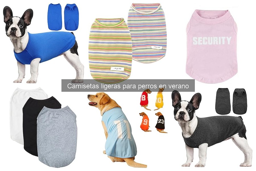 Camisetas ligeras con protección UV para perros en verano
