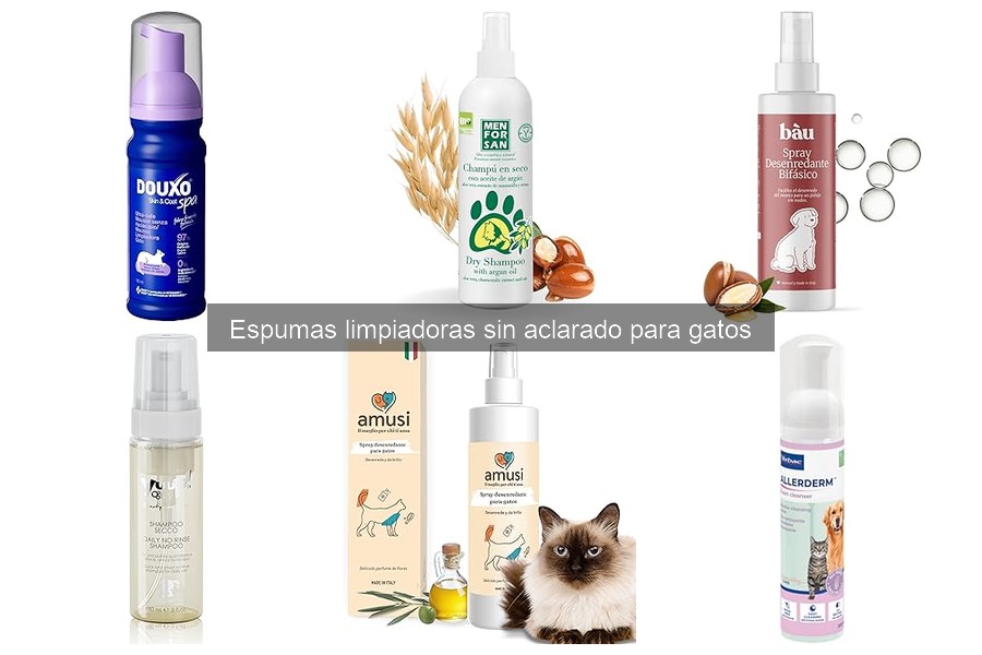 Cómo usar espuma limpiadora sin aclarado en gatos