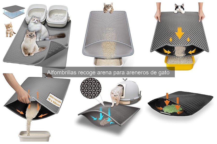 Comparativa de alfombrillas recoge arena para gatos pequeños y grandes