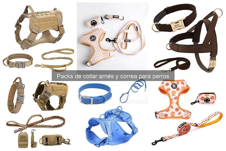 Comparativa de los Mejores Packs de Collar, Arnés y Correa