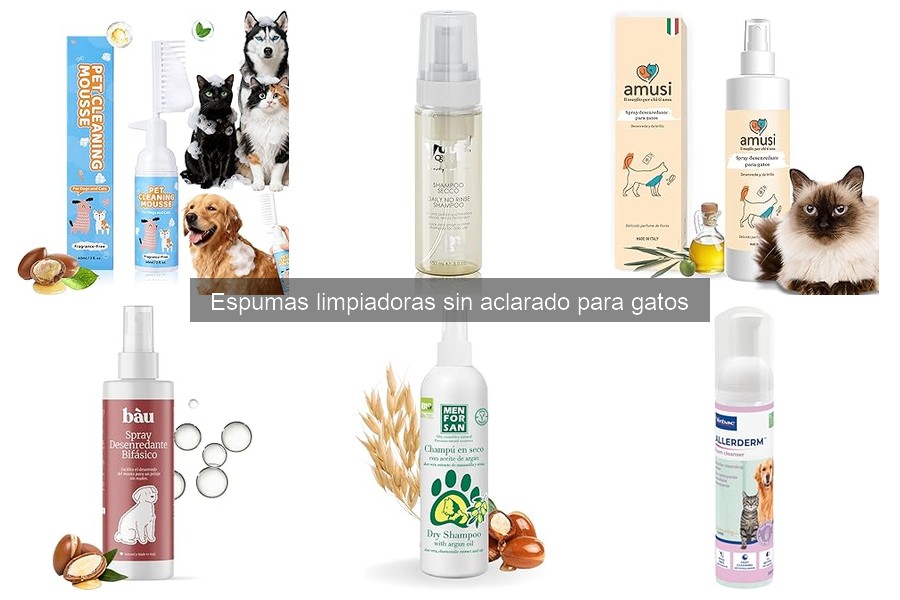 Dónde comprar espumas limpiadoras sin aclarado para gatos