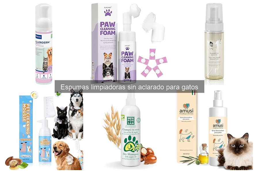 Espuma limpiadora sin aclarado para gatos: ¿Qué es y cómo usarla?