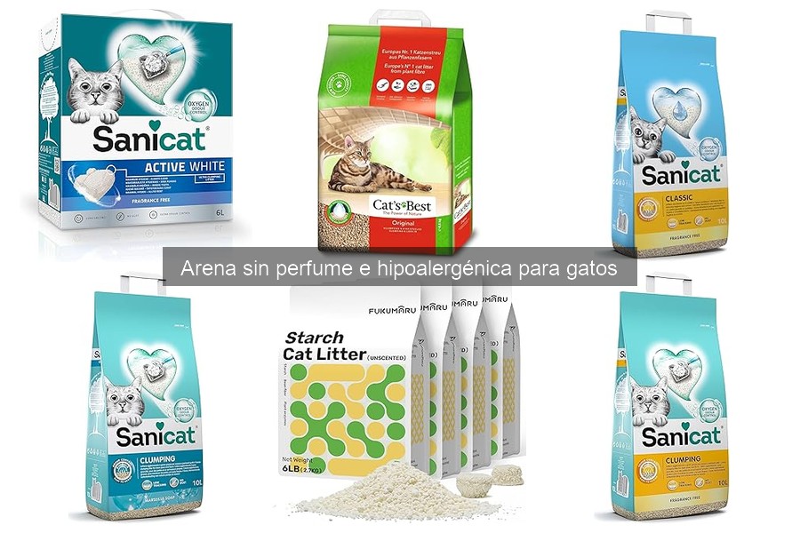 La mejor arena sin perfume e hipoalergénica para gatos