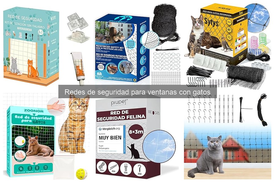 Materiales ideales para redes de seguridad para gatos