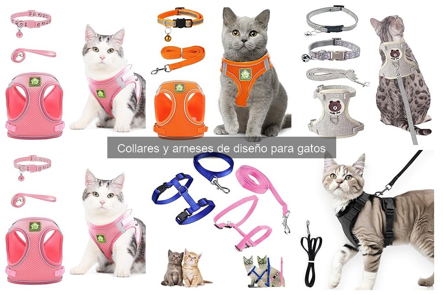 Materiales seguros para collares y arneses de diseño para gatos