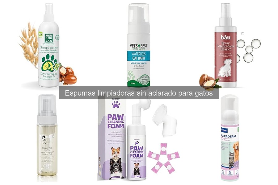 Mejores espumas limpiadoras sin aclarado para gatos 2023
