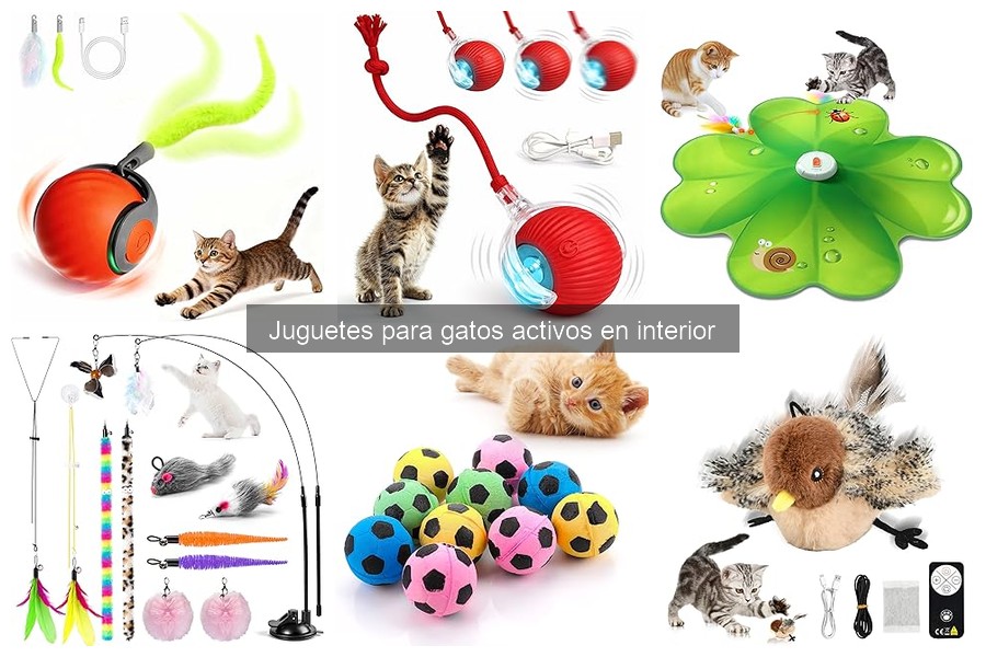 Mejores juguetes para gatos activos en interiores