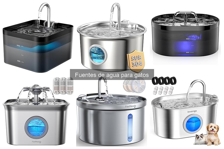 Mejores ofertas en fuentes de agua para gatos