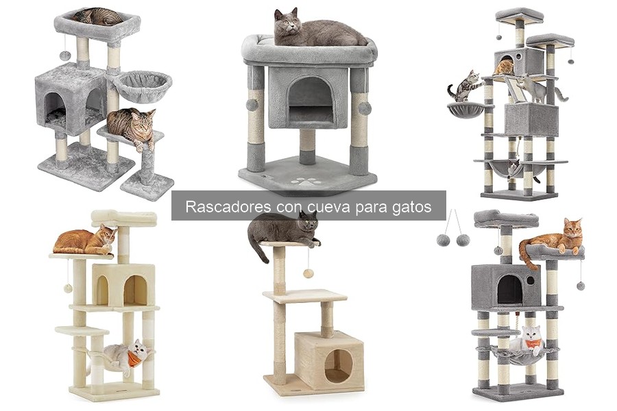 Mejores rascadores con cueva para gatos grandes