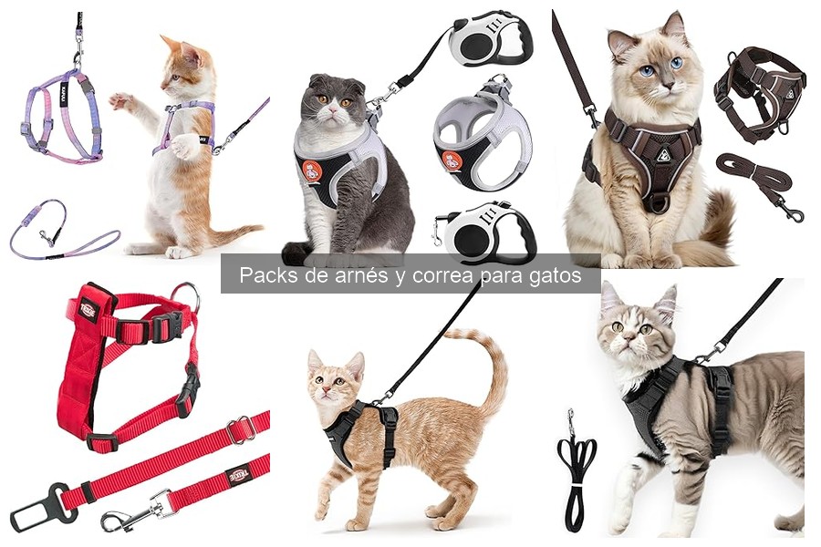 Ofertas imperdibles en packs de arnés y correa para gatos