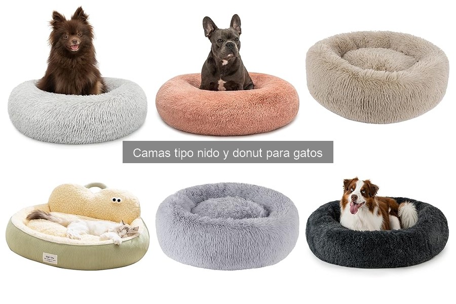 ¿Qué son las camas tipo nido y donut para gatos?