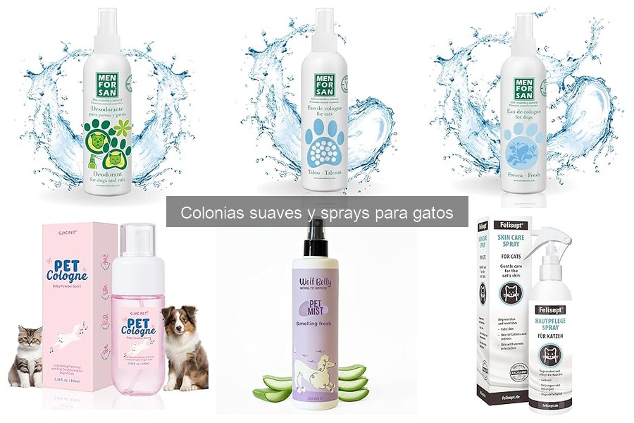 ¿Qué son las colonias suaves y sprays para gatos?