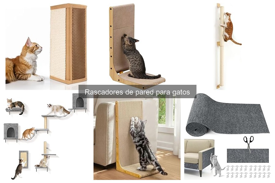 Rascadores de pared elegantes y funcionales para gatos