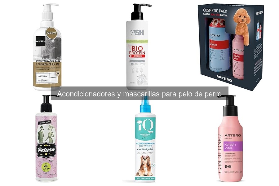 Tipos de acondicionadores y mascarillas para perros