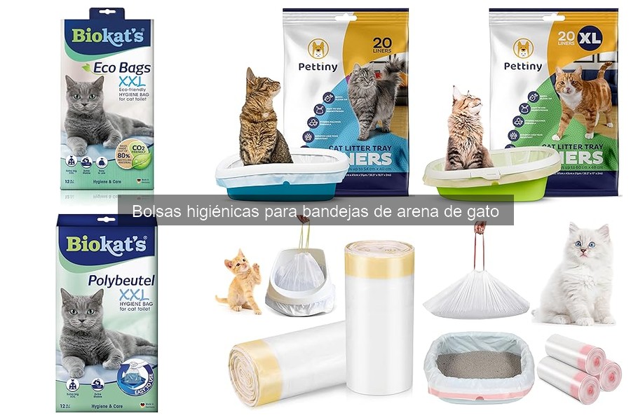 Tipos de bolsas higiénicas para bandejas de arena de gato