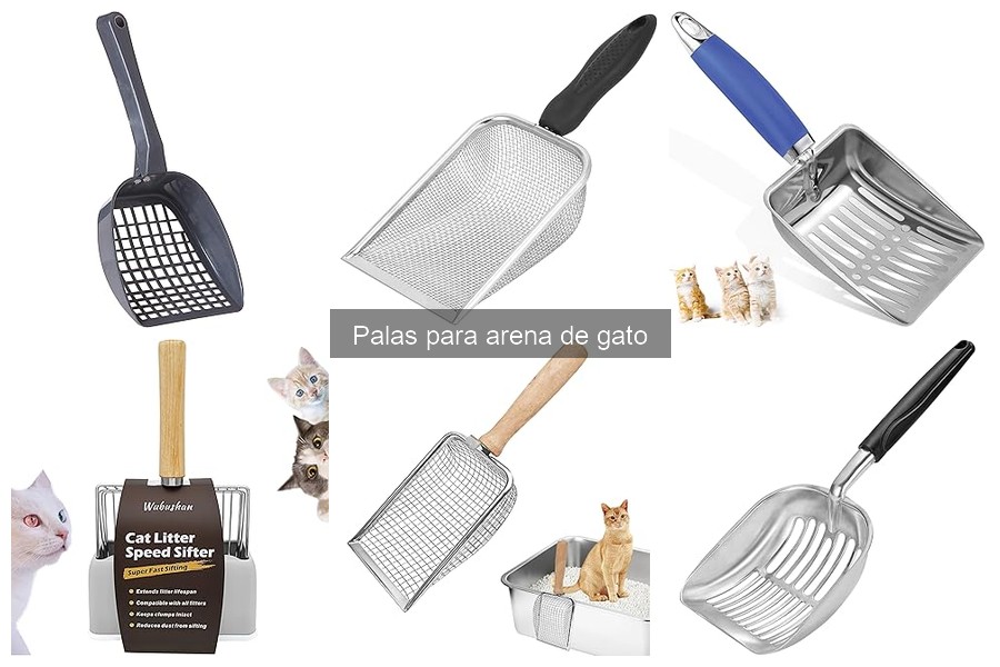 Tipos de palas para arena de gato: metal, plástico y más