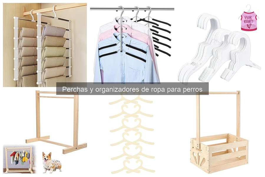 Tipos de perchas y organizadores de ropa para perros