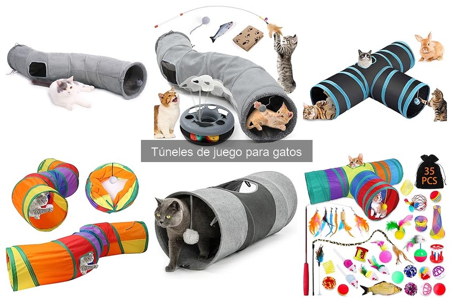 Túneles de juego para gatos en espacios pequeños: mejores opciones